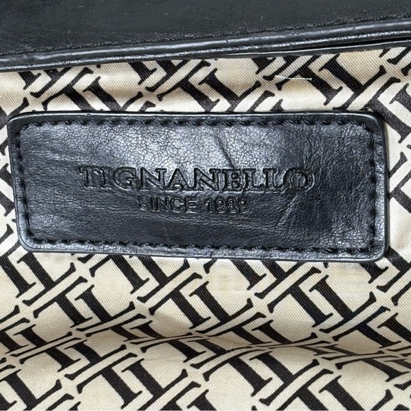 TIGNANELLO Black Leather Studded Tote Bag - Picture 7 of 16